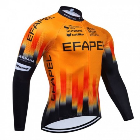 Wielershirt 2024 Efapel Lange Mouw - Oranje